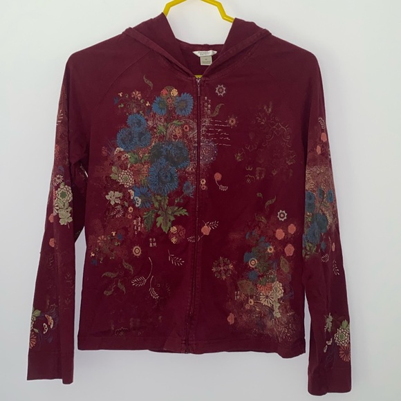 Christopher & Banks Floral Hoodie - Picture 1 of 6